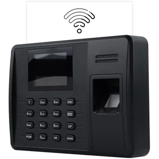 HDWR TimeLok-200NWEPI Zeiterfassung WLAN, Stechuhr mit Fingerabdruck | Zeiterfassungsgerät mit RFID-Karte, Web und P2P, LAN und USB, bis 1000 Mitarbeiter, für Kleinbetriebe