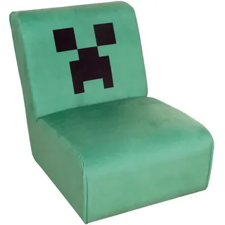 Minecraft Loungesessel Minecraft Creeper Polyester 66 x 80 x 94 cm Grün drehbar, gepolstert