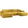U-Form 3-Sitzer Gelb