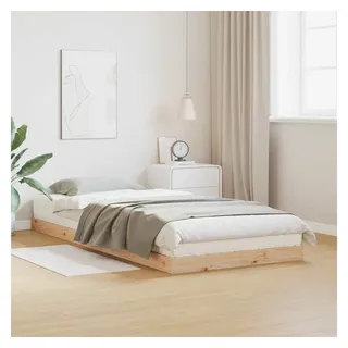 vidaXL Bodenbettrahmen 100 x 220 cm Beige