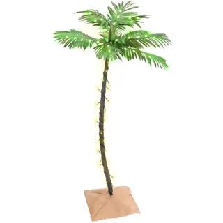vidaXL Künstliche Palme LED Warmweiß 72 LEDs 120 cm