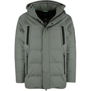Boss Green Winterjacke uni grün normale Passform Kapuze - Grün - 3XL