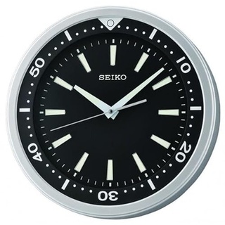 Seiko Plastic Wall Clock (35 cm x 35 cm x 5.4 cm, Black)