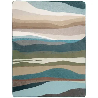 Biederlack Iceland Horizon Kuscheldecke 220 x 240 cm Beige/Weiß