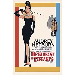 Close Up Breakfast at Tiffany's Poster Audrey Hepburn (61cm x 91,4cm) + Geschenkverpackung. Verschenkfertig!