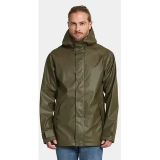 Didriksons Regenjacke Regenjacke Wasserdicht Didriksons Herren DARWIN mit Kapuze mit Taschen grün XL (56)