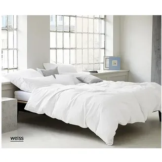Elegante Bettwäsche Breezee - 155x220 cm + 40x80 cm weiss