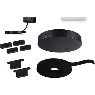 Paulmann ULine Gurt 10 Stk. Ø 25 cm rund Schwarz/Aluminium, Kunststoff