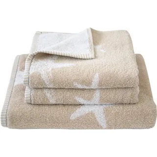 Dyckhoff Maritim Starfish Handtuch 50 x 100 cm greige