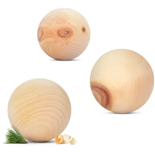 Zirbenkugel Dreierpackung, je 7cm - Verschluss aus Zirbenholz für diverse Wasserkaraffen
