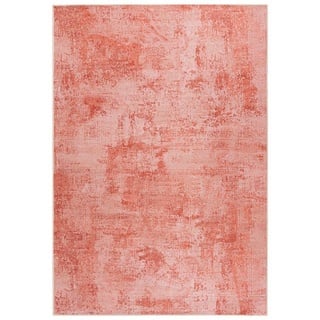 Designteppich Modern Teppich Wohnzimmerteppich Abstrakt Vintage Apricot, Mazovia, 160 x 230 cm, Fußbodenheizung, Allergiker geeignet, Rutschfest rosa 160 x 230 cm