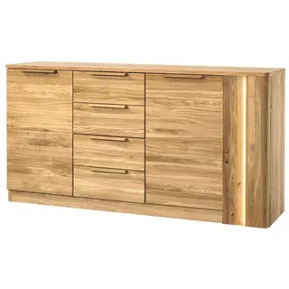 99rooms Kommode Pfronten (Sideboard, Highboard), Modern Design, mit LED-Beleuchtung, Soft-Close, aus Massivholz