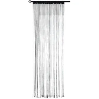 Gardinenbox Fadengardine Stangendurchzug 230 x 100 cm Schwarz