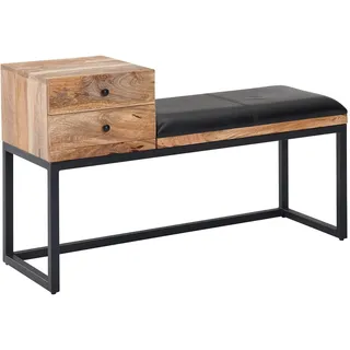 FineBuy Sitzbank Penina Schwarz 100 x 60 x 35 cm