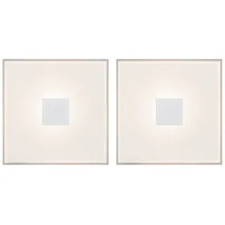 Paulmann LumiTiles LED Fliesen Square 2er-Set IP44 100x10mm Aluminium Kunststoff