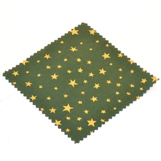 Textildeckchen Sternmotiv 15x15 grün
