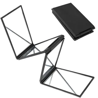 MOLIMOLI 360 Grad Spiegel Klappbar, Friseur für Haare selbst schneiden, Taschenspiegel & Reisespiegel Klein faltbar (12.8 cm)