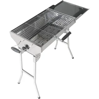 olymp handels gmbh Edelstahl Grill mit Tasche Anglergrill mit Klappfüßen