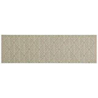 vidaXL Küchenteppich Waschbar Blätter 45x150 cm Samt