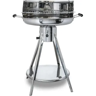 ACTIVA Rundgrill Edelstahl, Holzkohlegrill mit Belüftung, Grillrost, Ibiza