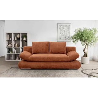 Hygger Möbelhaus Schlafsofa NEXT Schlafsofa mit Bettfunktion, Bettkasten & Federkern, 145 × 202 cm Liegefläche für den täglichen Schlaf, verstellbare Armlehnen, großer Bettkasten, pflegeleichter Bezug braun