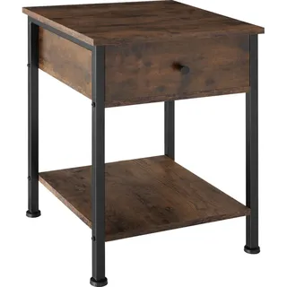 Tectake Nachtschrank Bradford 40 x 40 x 55,5 cm Braun