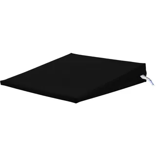 Sport-Tec Sitzkeilkissen VB 120 Sitzkissen Orthopädisch Keilkissen mit Kunstlederbezug, Auto Sitz Kissen, Büro Sitz Kissen, Sitzkeil, Schwarz