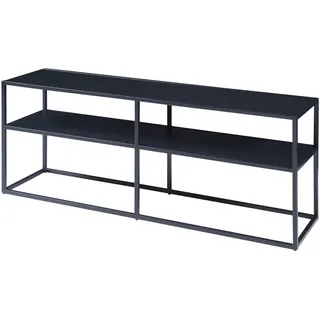 [en.casa] Solund TV-Regal 120 x 30 x 46 cm Schwarz Stahl