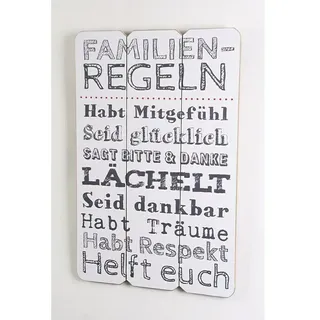 Holzbild  (Familienregeln, B x H: 40 x 60 cm)