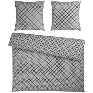 Esposa Bettwäsche, Grau, Textil, Abstraktes, 200x200 cm, atmungsaktiv, hautfreundlich, schadstoffgeprüft, Schlaftextilien, Bettwäsche, Bettwäsche, Flanell-Bettwäsche