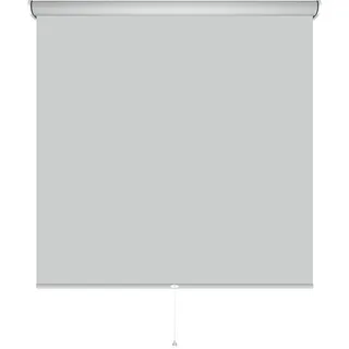 Rollo Springrollo Mittelzugrollo 14 Farben Breite 62 bis 202 cm Länge 180 cm Bedienung Mittelzug Stoff blickdicht lichtdurchlässig Fenster Sonnenschutz Blendschutz (182 x 180 cm / Hellgrau, Grau)