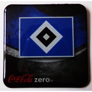C o c a C o l a Zero - Fußballvereine - HSV Hamburger Sportverein - Kühlschrankmagnet 6 x 6 cm