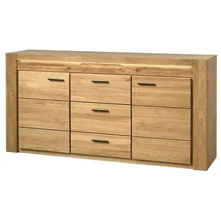 99rooms Kommode Vittorio (Sideboard, Highboard), Modern Design, mit LED-Beleuchtung, Soft-Close, aus Massivholz