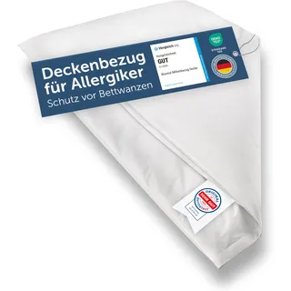 Blumtal Milbenbezug Unifarben Weiß 200 x 200 cm