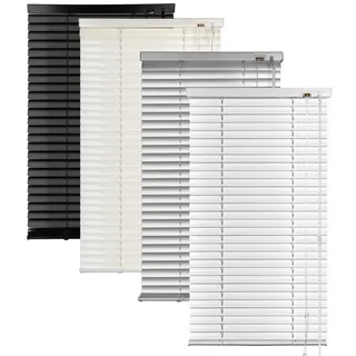 euroharry Jalousie Aluminium Jalousie Klemmfix mit Bohren KlemmhalterJalousette weiß 50 cm x 130 cm