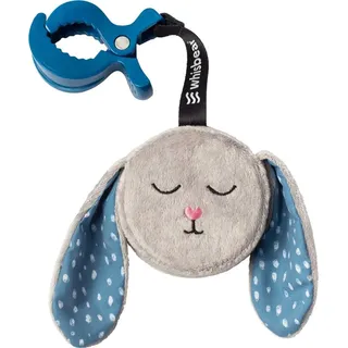 WHISBEAR Anhänger für Kinderwagen spielender Hase für Babies - Grau