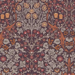 William Morris At Home Vliestapete Blackthorn 10 m x 0,62 m 5 m2 Lila 34193