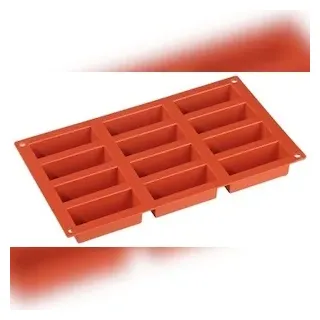 METRO PROFESSIONAL Muffinform 12er, Silikon, 30 x 17.5 x 3.0 cm,  temperaturbeständig -60 bis +230 °C, stapelbar, orange