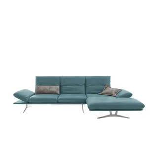 KOINOR Ecksofa Echtleder Francis ¦ türkis/petrol ¦ Maße (cm): B: 314 H: 93 T: 159.0