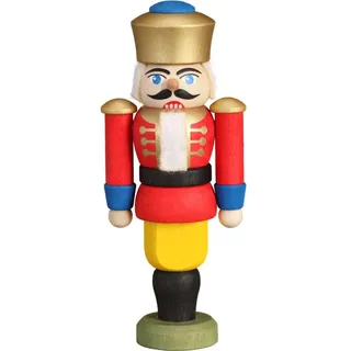 Seiffener Volkskunst Nussknacker König rot Größe 9 cm