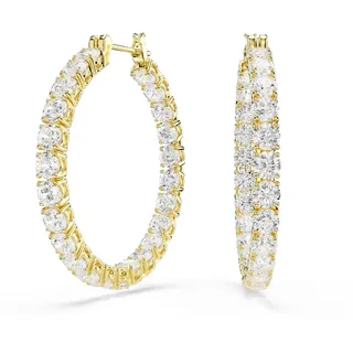 Swarovski Creolen Matrix Weiß Goldlegierungsschicht