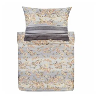 Bassetti Bettwäsche TOSCA G1 155 x 220 cm, Mako-Satin, 2 teilig grau