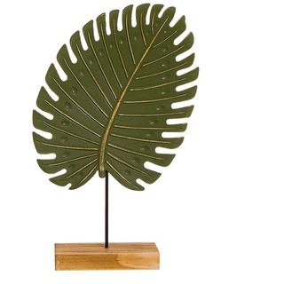 Eideo Home Deko-Objekt Blatt auf Ständer, Holz/MDF, grün, 29 cm