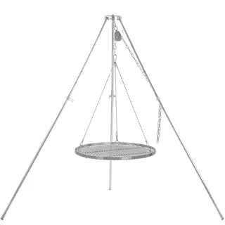 Bbq-toro Dreibein Schwenkgrill Mit Ø 60 Cm Grillrost, Edelstahl, Höhenverstellbar 119-184 Cm