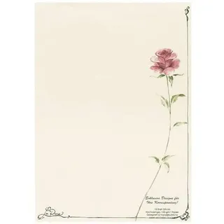 RÖSSLER Papier 1103800805 - Designblätter DIN A4 (297 x 210mm) Motiv: „La Rose“