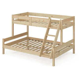 VitaliSpa Etagenbett Everest 140 x 200 cm Kiefer massiv natur beige