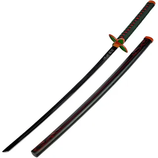 Demon Slayer: Kimetsu no Yaiba - Kochou Shinobu Schwert, handgeschmiedet, Kocho Shinobu Katana, Carbon Stahl, Nichirin Schwert mit Scheide 102cm, Demon Slayer Schwert für Shinobu Kostüm