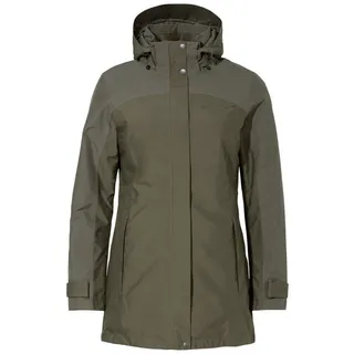 VAUDE Wintermantel Women's SKOMER Winter Parka II CS Winterparka Outdoormantel Wasserdichter, wattierter Damen Winterparka grün S (38)