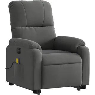 vidaXL Massagesessel Aufstehhilfe Elektrisch Polyester 89,5 x 103,5 x 0 cm Dunkelgrau