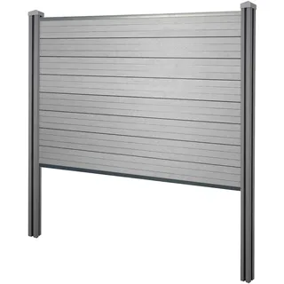 Mendler WPC Sichtschutz 195 cm grau